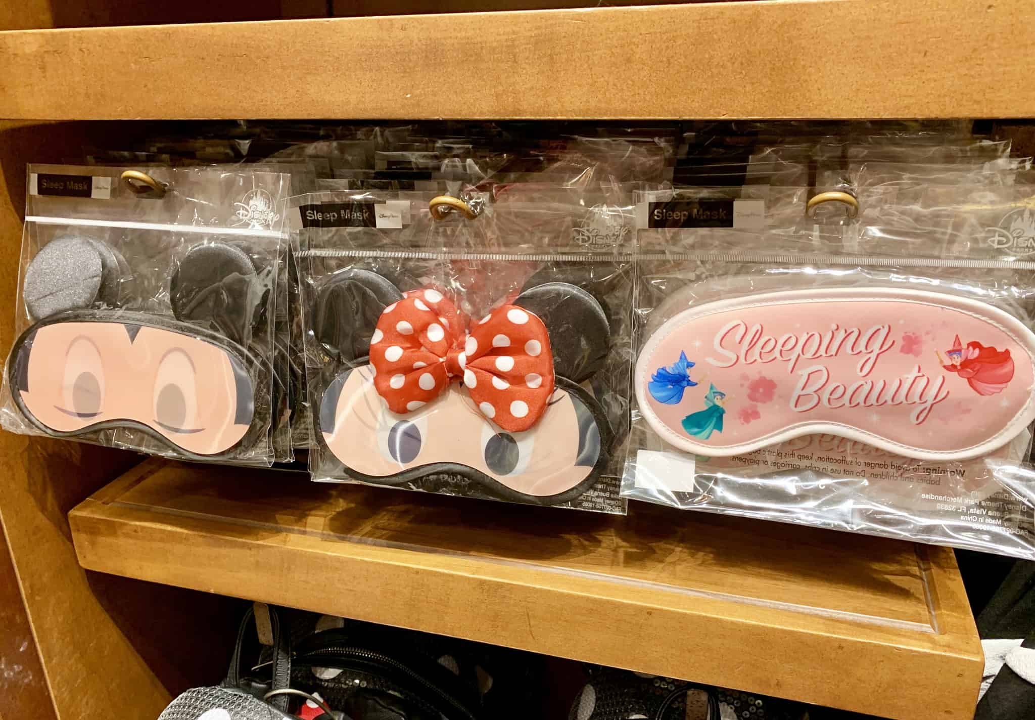 Sleep Masks Featuring Mickey Mouse Minnie Mouse and Aurora Disney's Grand Californian Hotel and Spa
