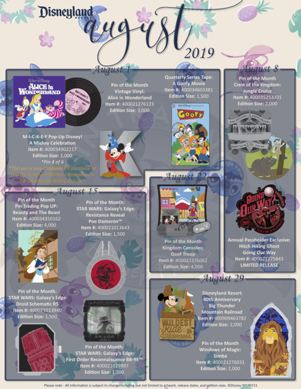 August Pin Releases For Walt Disney World And Disneyland Feature A Goofy Movie Haunted Mansion 50th Anniversary And Countdown To Galaxy S Edge Pins Wdw News Today - roblox gift card pins august 2019
