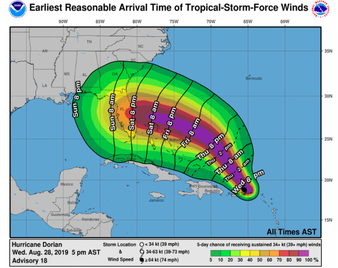 State of Emergency Declared for Florida After Latest Hurricane Dorian ...