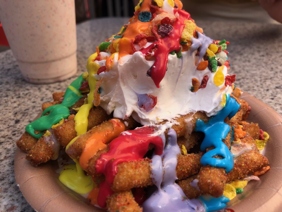 REVIEW: New Rainbow Funnel Cake Fries at Award Wieners in Disney ...