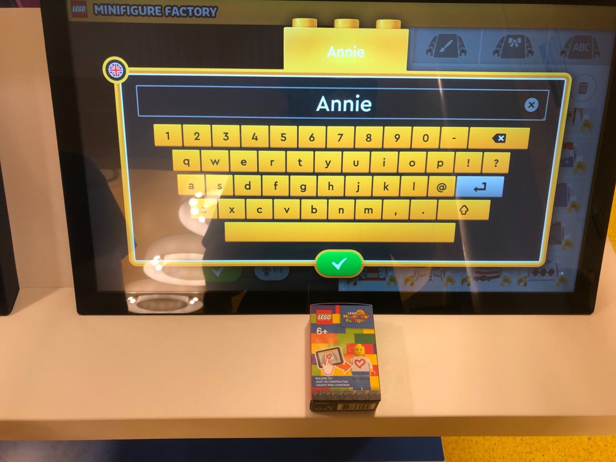 lego minifigure factory disney springs reservation