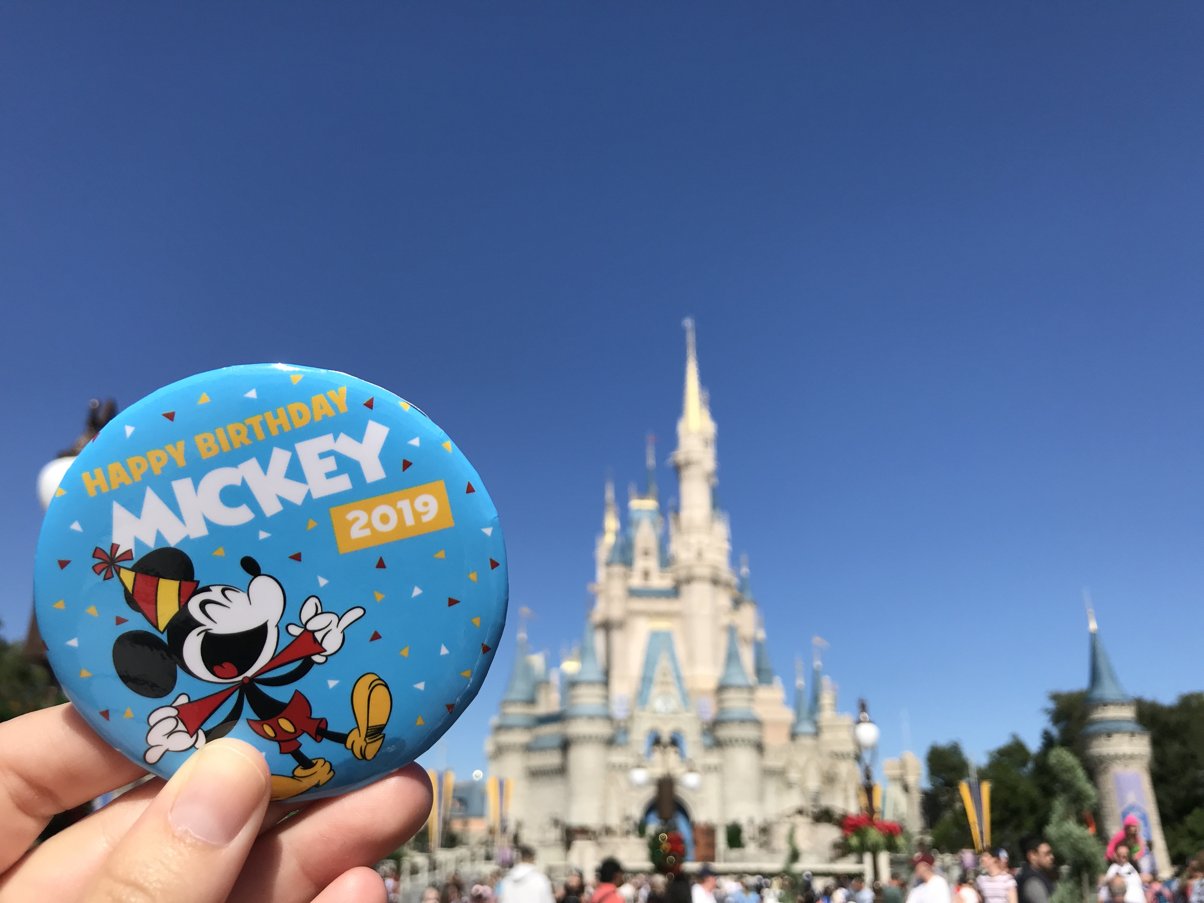Mickey birthday button