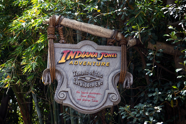 Indiana Jones Adventure: Temple of the Forbidden Eye sign