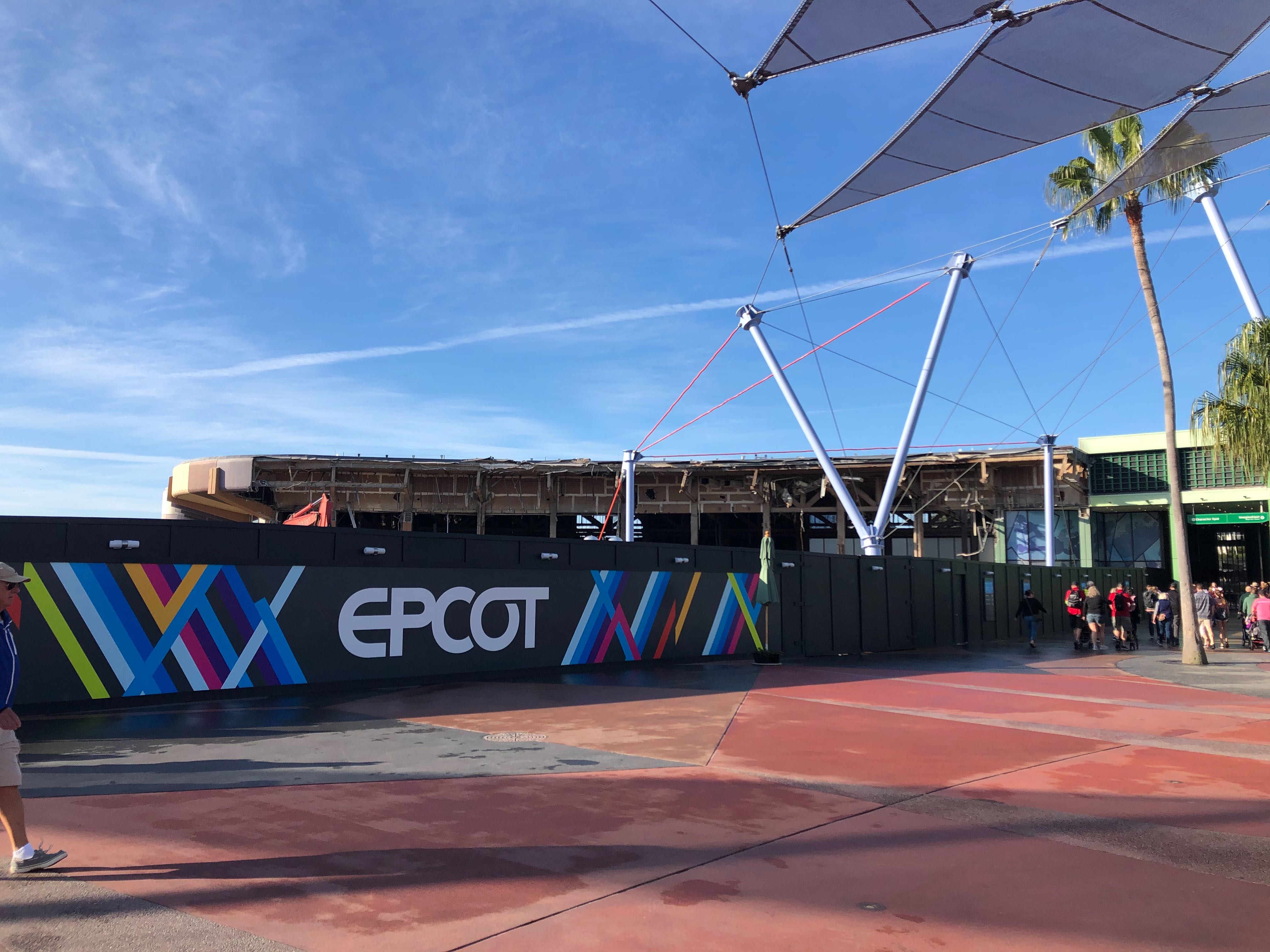 PHOTOS: Innoventions West Demolition Expands Across Building Facade in