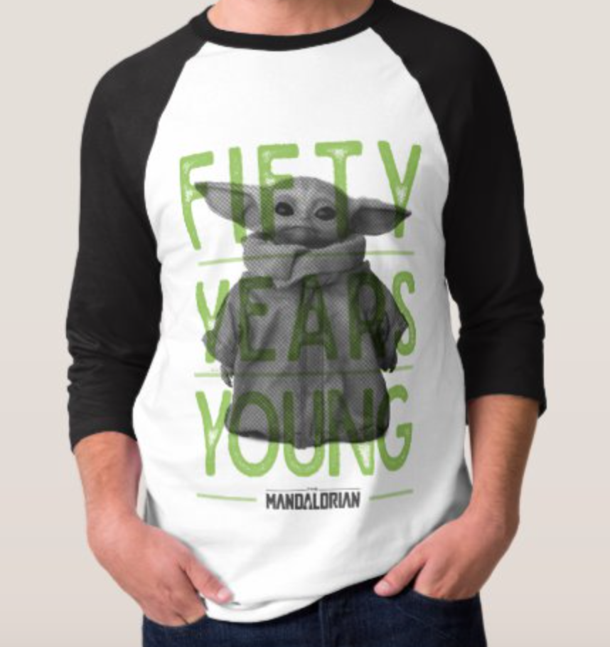 fifty years young child baby yoda customizable - base design