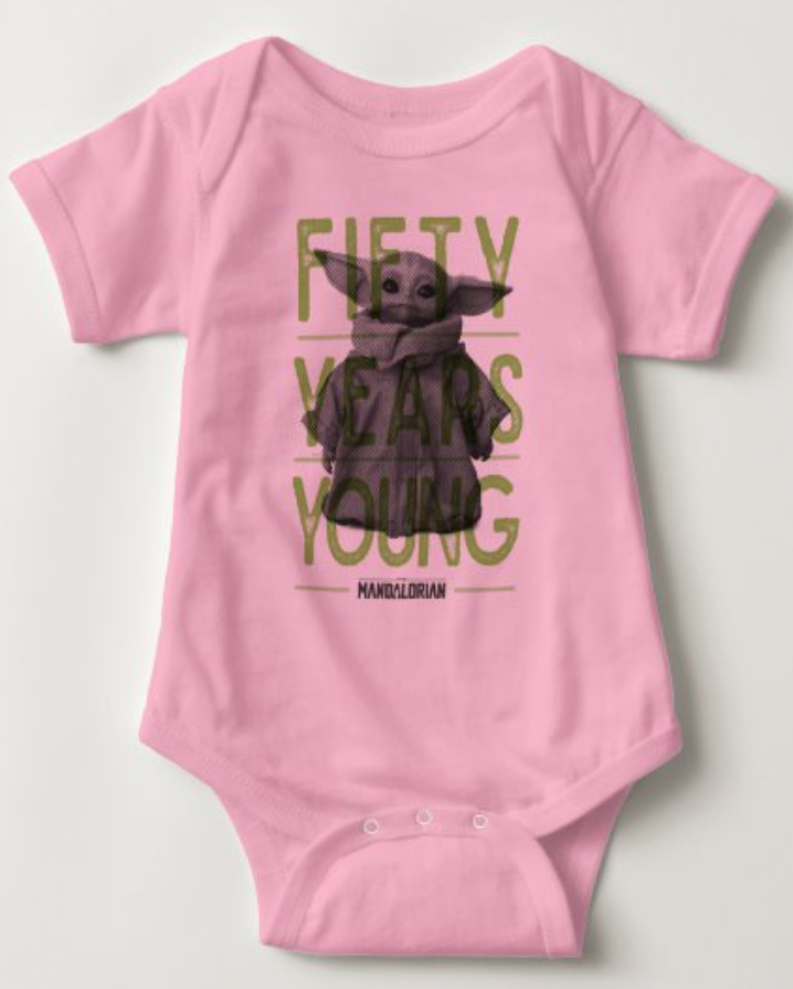 fifty years young child baby yoda customizable - onesie