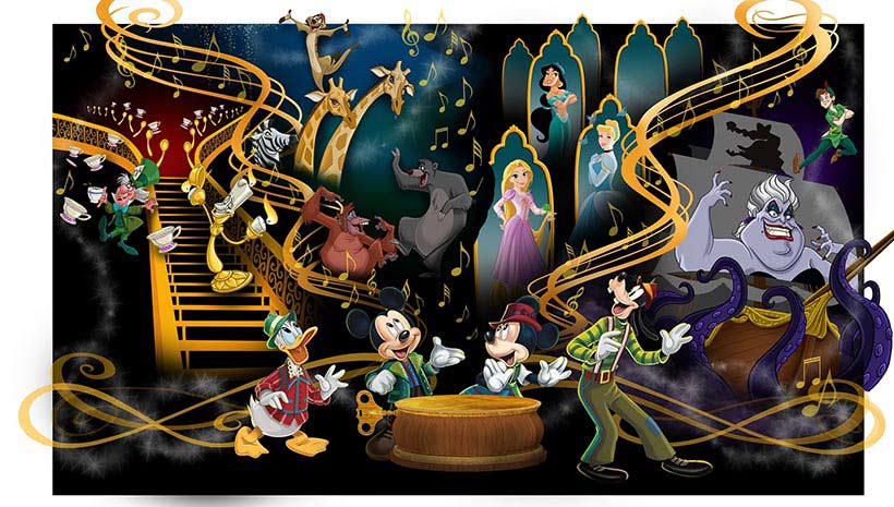 Mickey's Magical Music World Fantasyland Forest Theater concept art