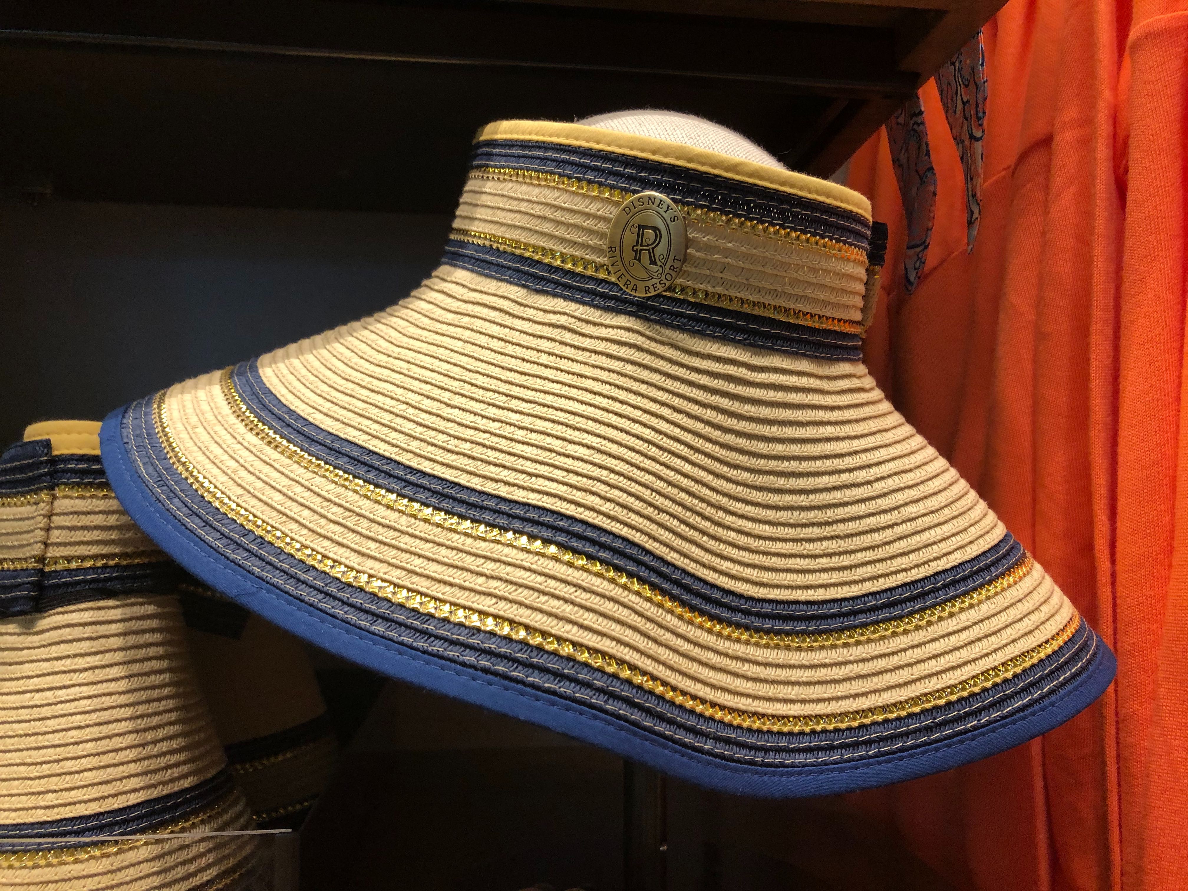 Straw Riviera Resort Sun Hat with Blue Trim - $34.99