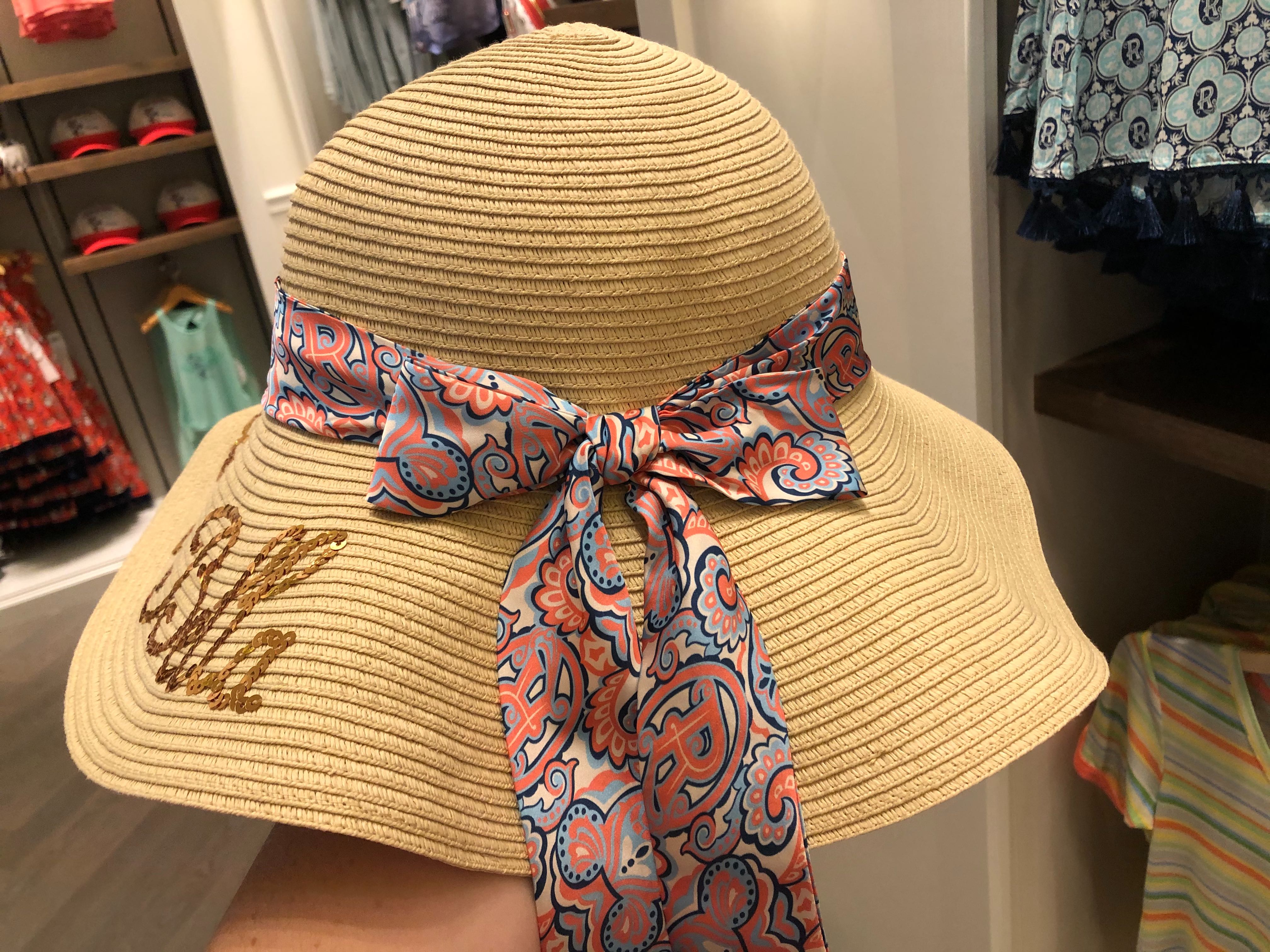 Straw Riviera Resort Sequined Sun Hat - $34.99