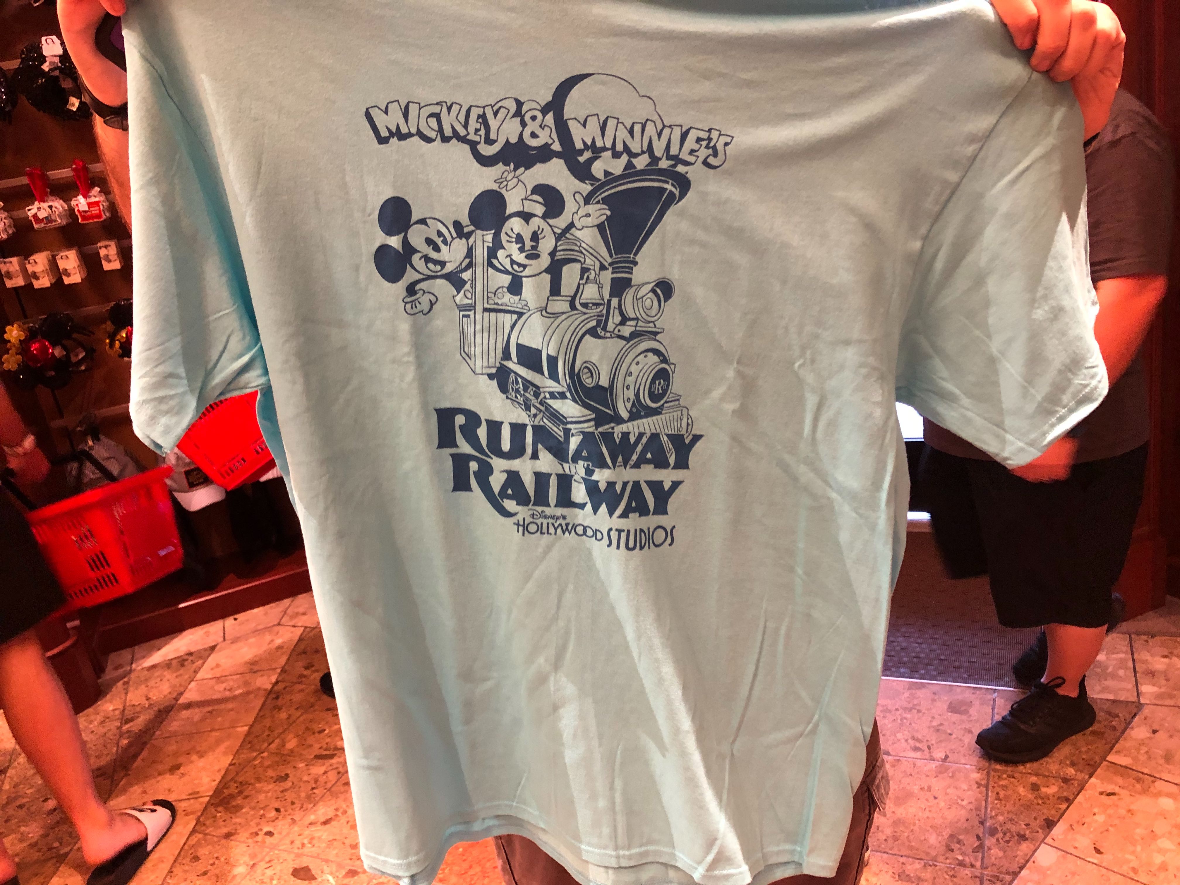 NEW Mickey & Minnie Runaway Railway opening day shirt sz LARGE