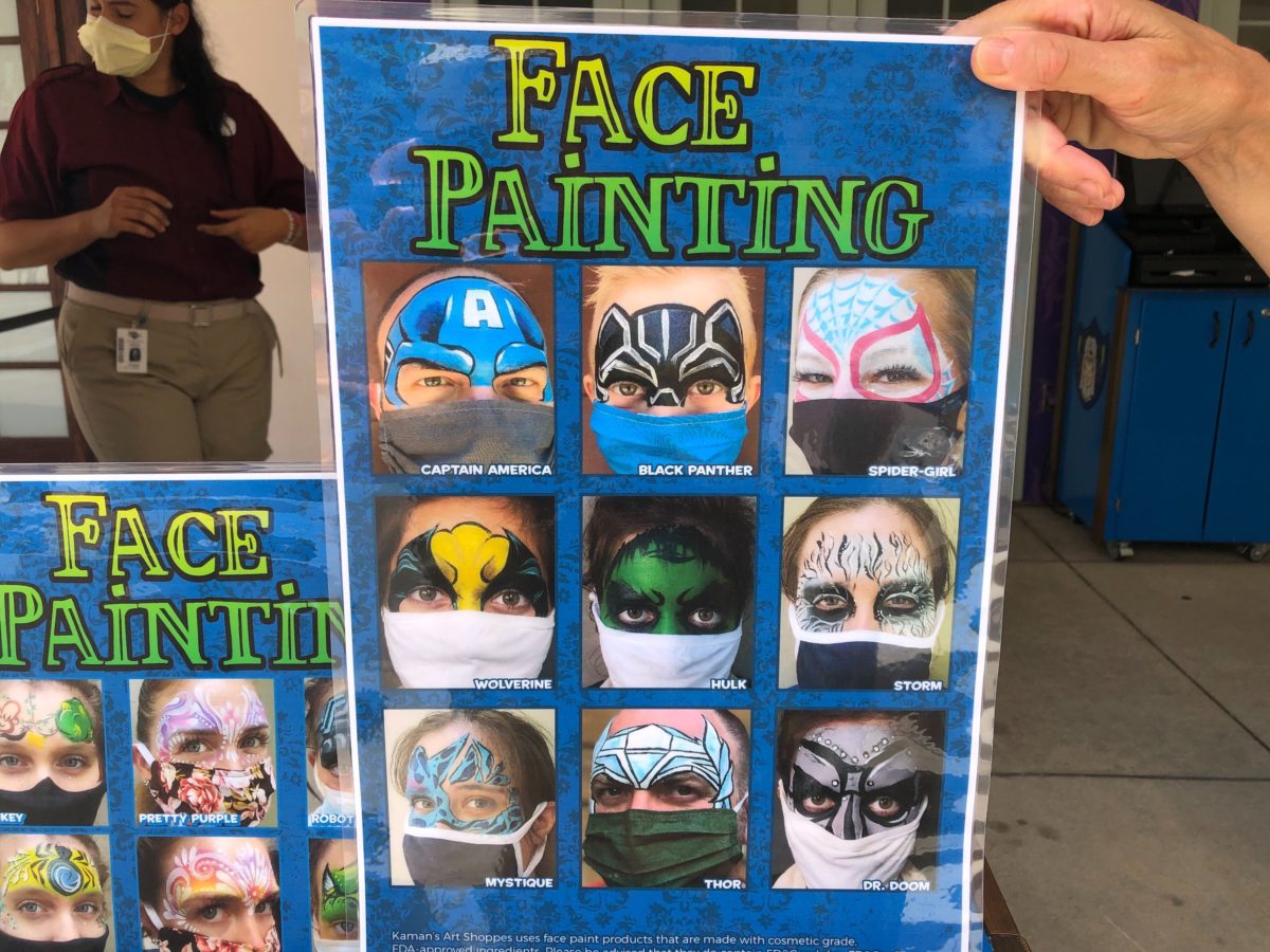 modified mask face painting at Universal Orlando
