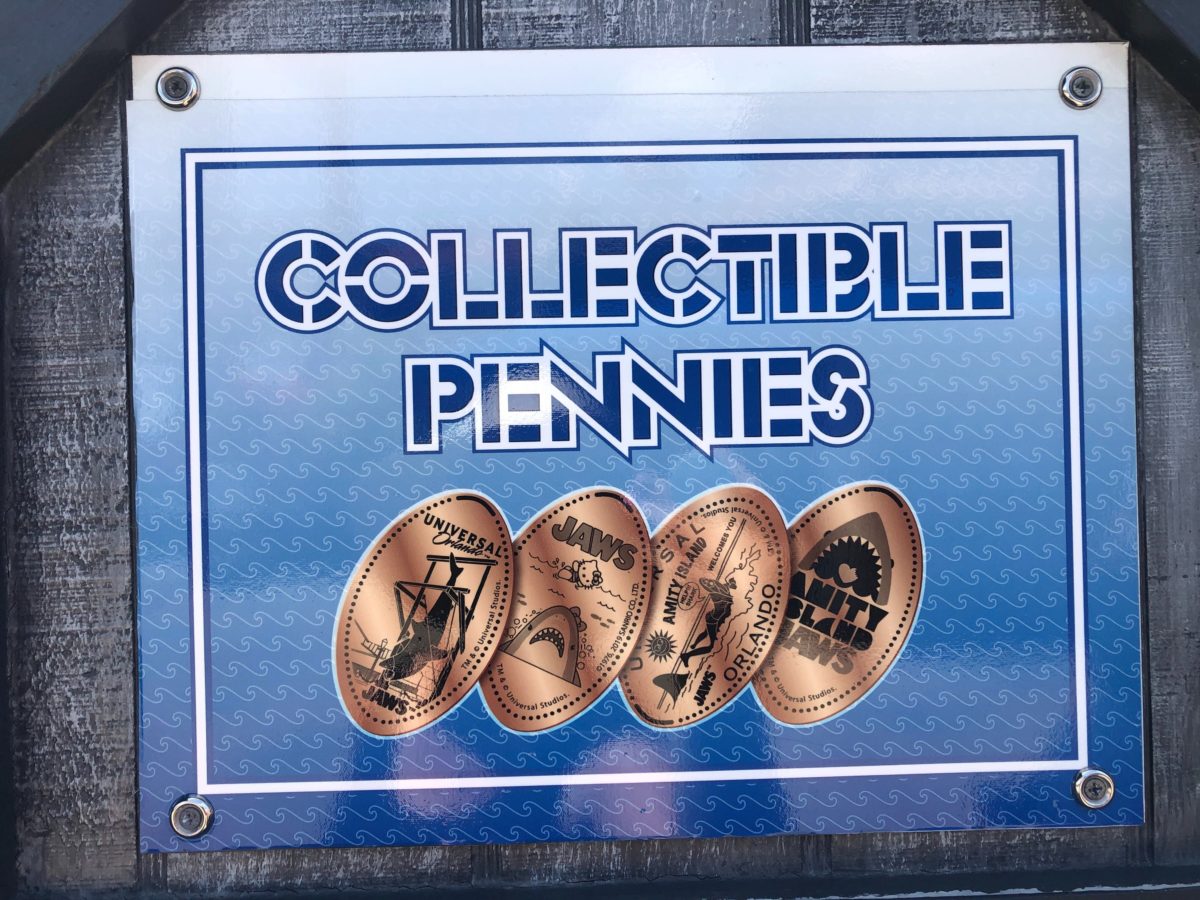 JAWS Pressed Penny Machine San Francisco Universal Studios Florida