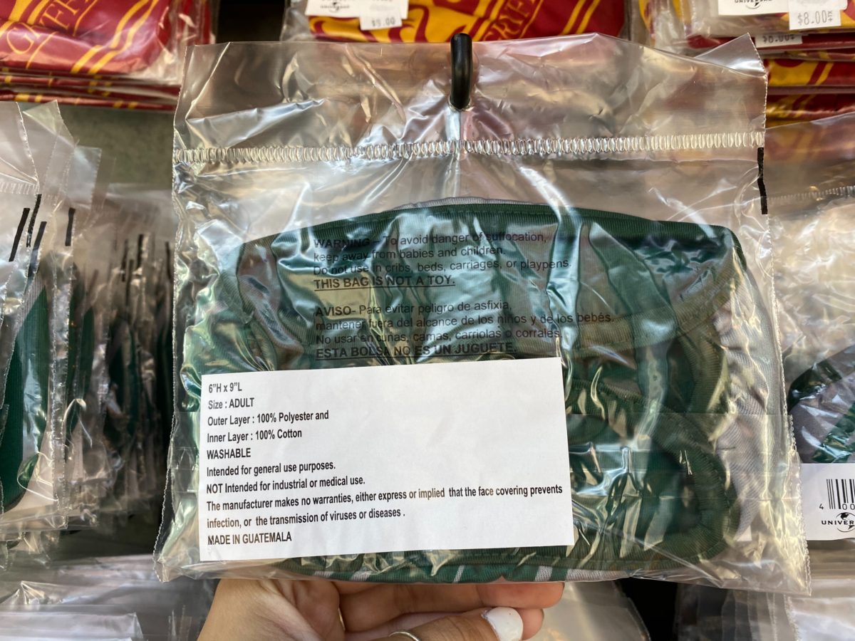 Harry Potter Hogwarts Masks at Universal CityWalk Hollywood Aug 3, 2020 - Slytherin