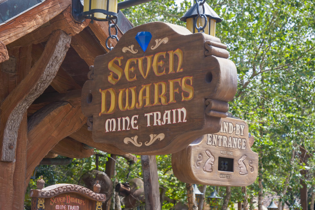 Seven Dwarfs Mine Train Sign 8 23 20