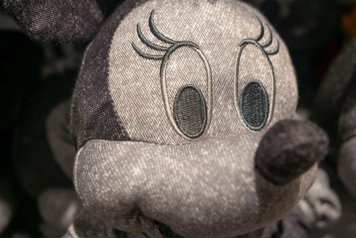 black and white minnie mouse plush