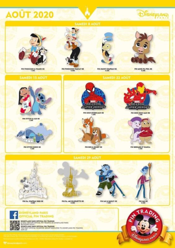 August 2020 Pin Trading Releases Revealed for Disneyland Paris - WDW ...