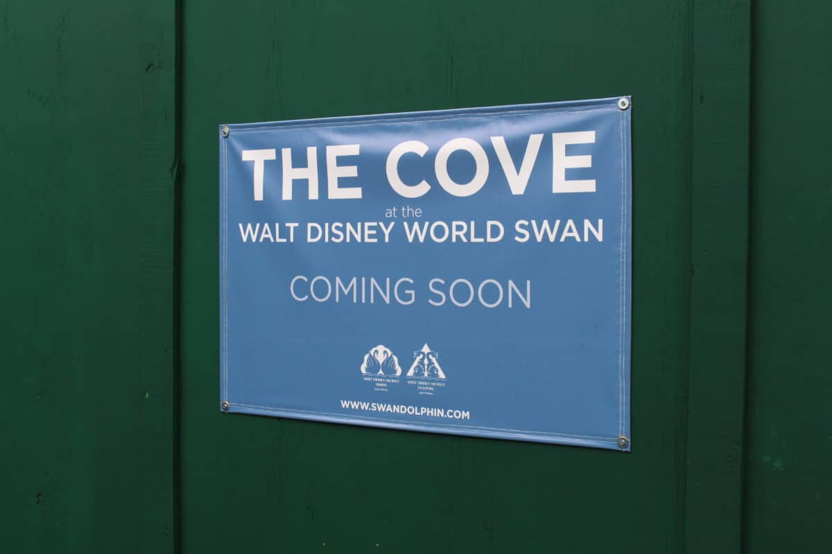the cove construction signage