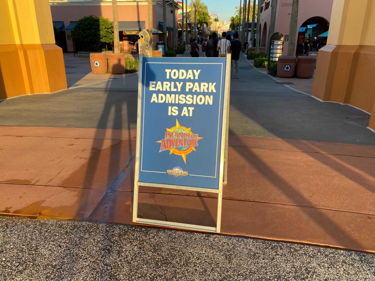 ioa-early-park-admission-sign