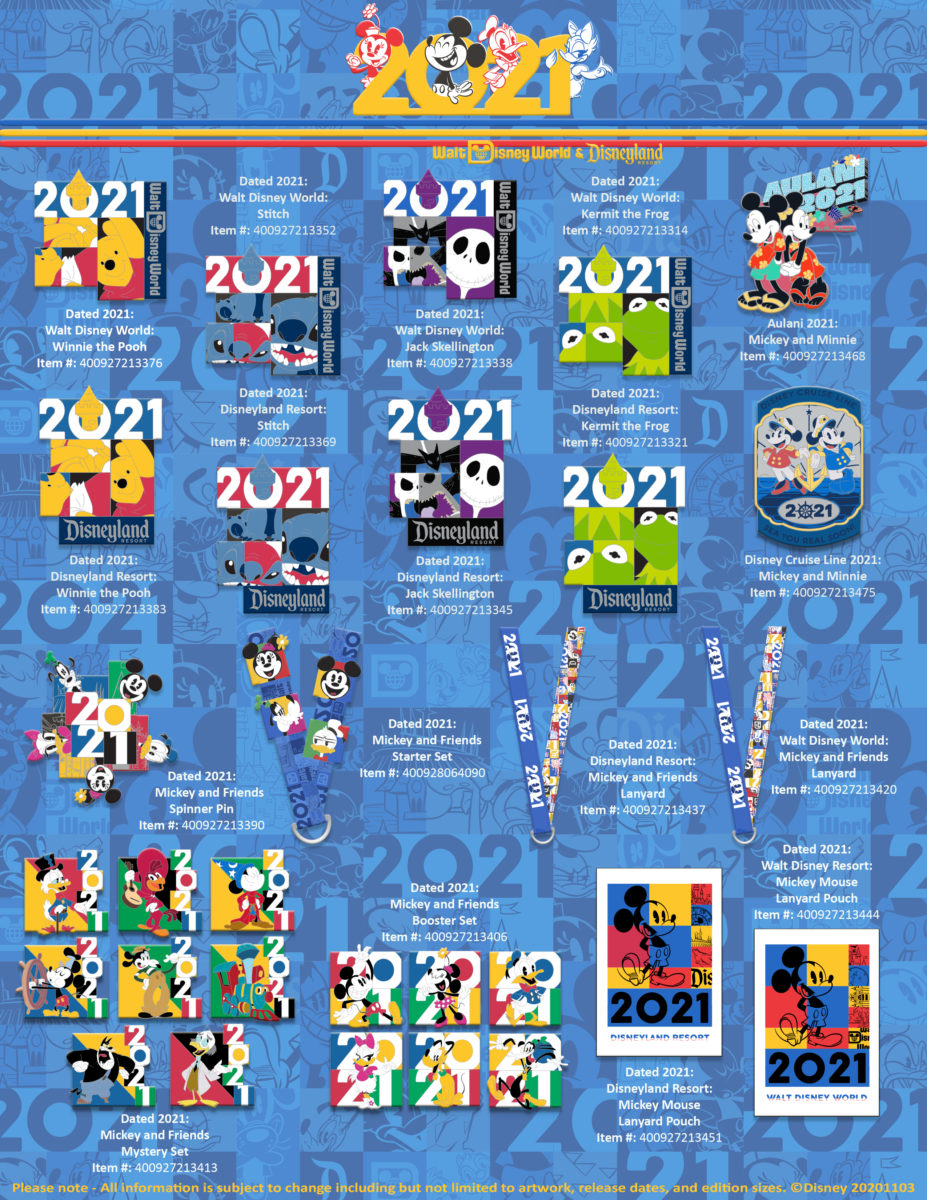 Pin Releases for Walt Disney World and Disneyland