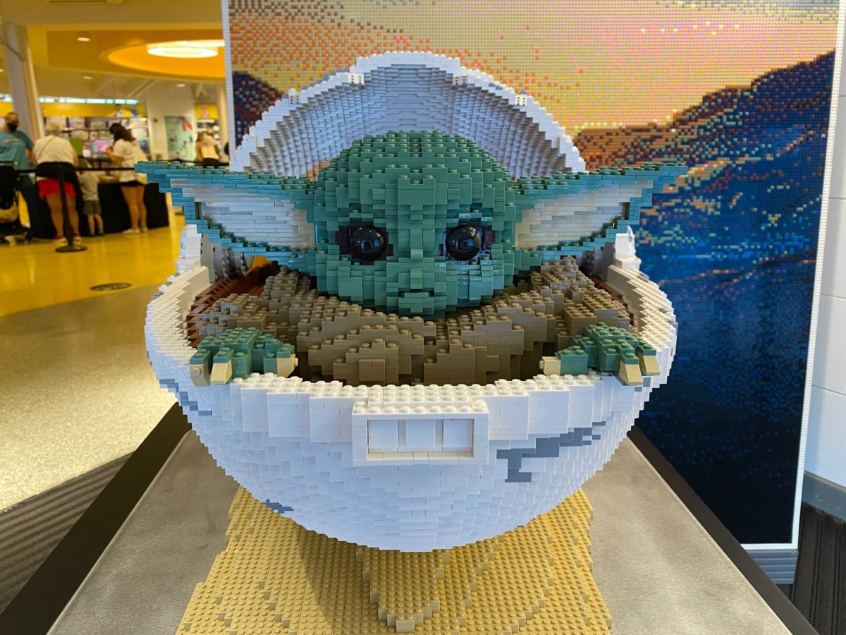 Photos New The Child Baby Yoda Lego Creation Appears At Disney Springs For Mando Mondays Wdw News Today