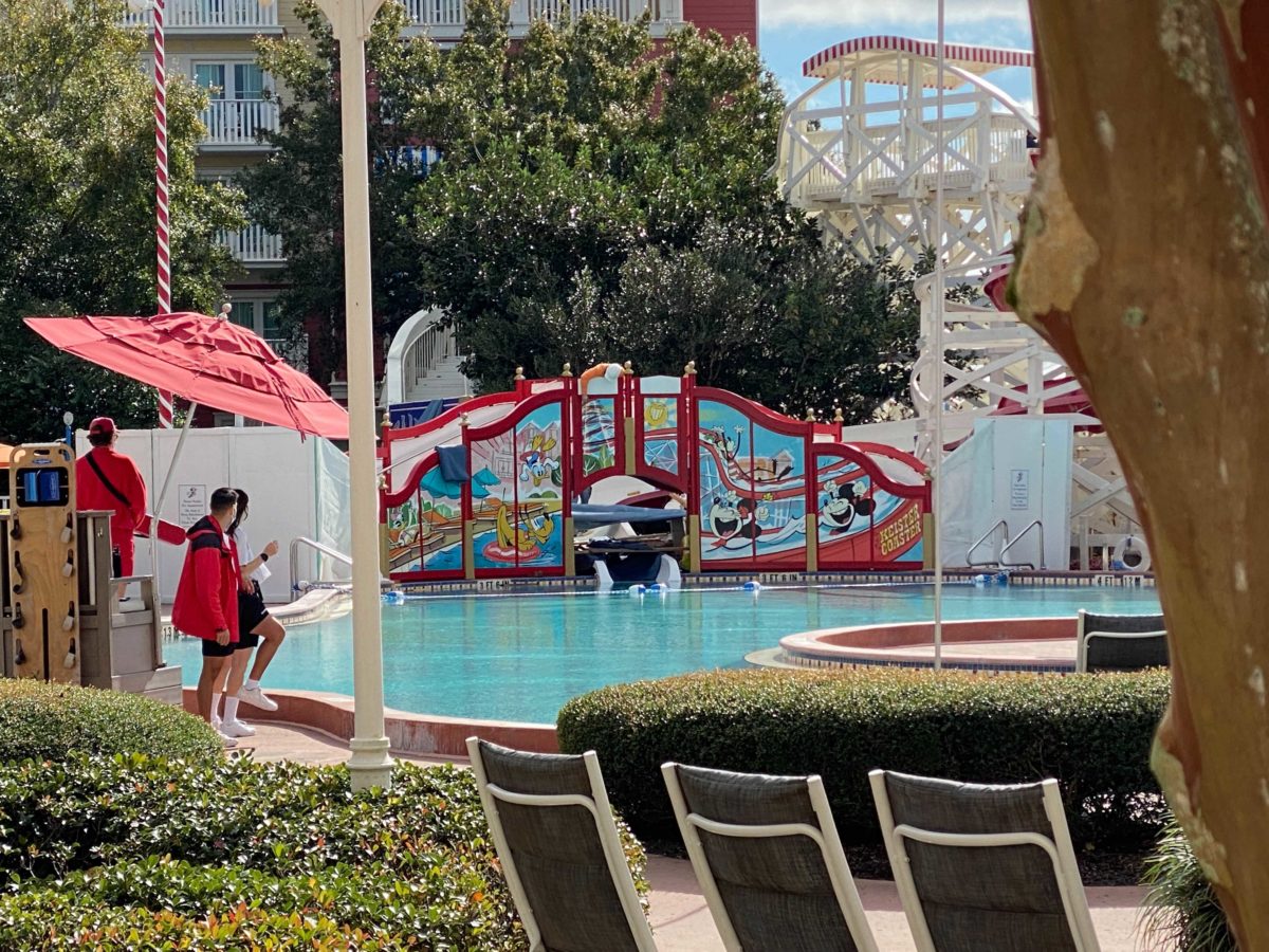 PHOTOS Flat "Mickey and Friends" Slide Face Now Uncovered