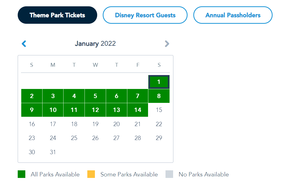 Disney Park Passes Fully Replenished For All Guests in January 2021 at