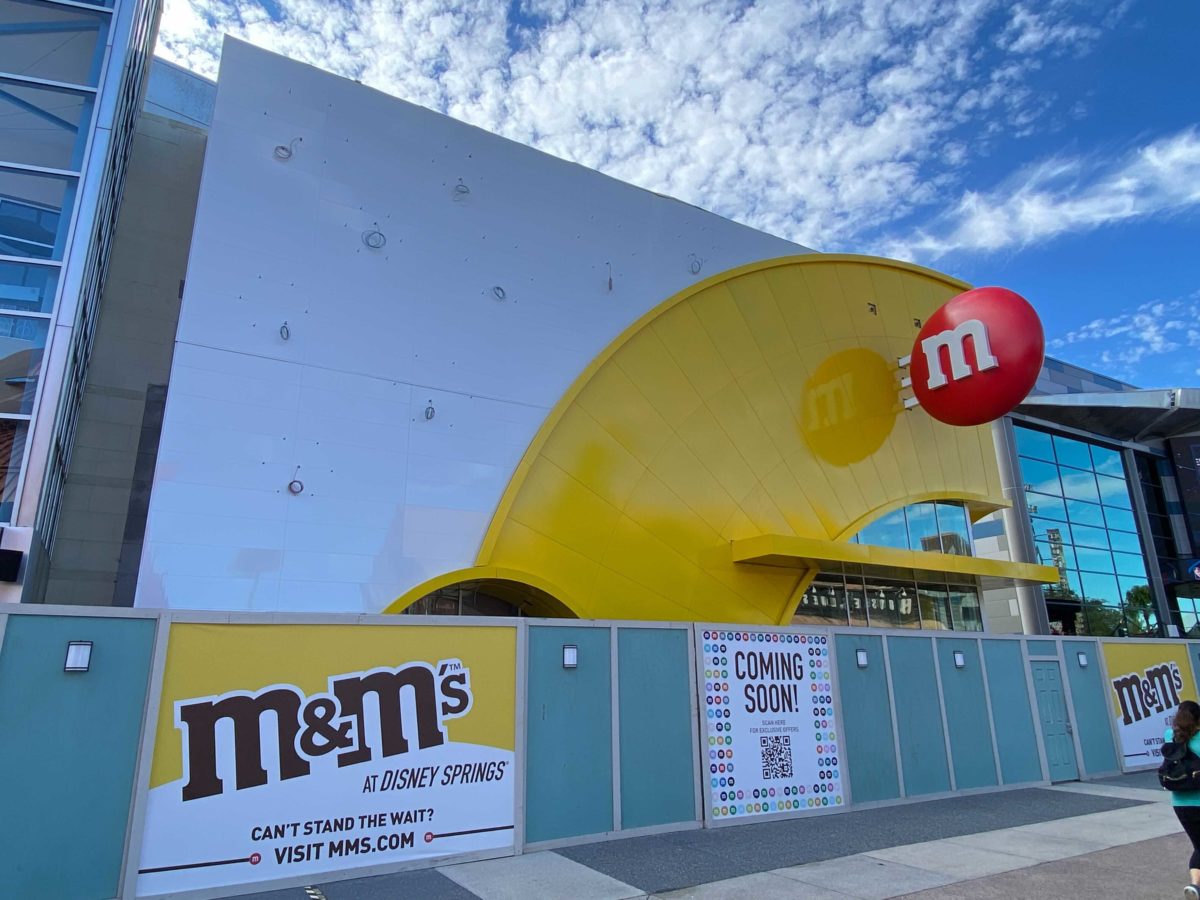 PHOTOS: Giant M&M Sign Added to M&M's Store Facade at Disney Springs ...