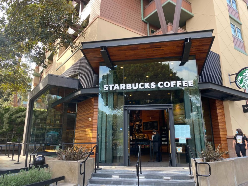 starbucks reopening downtown disney district