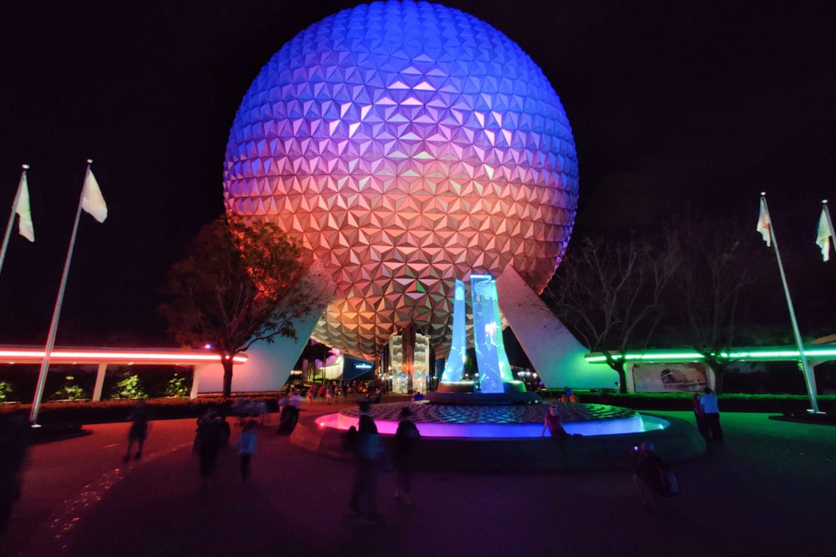 PHOTOS, VIDEO: New Pulsating Lights Illuminate EPCOT Entrance Plaza at ...