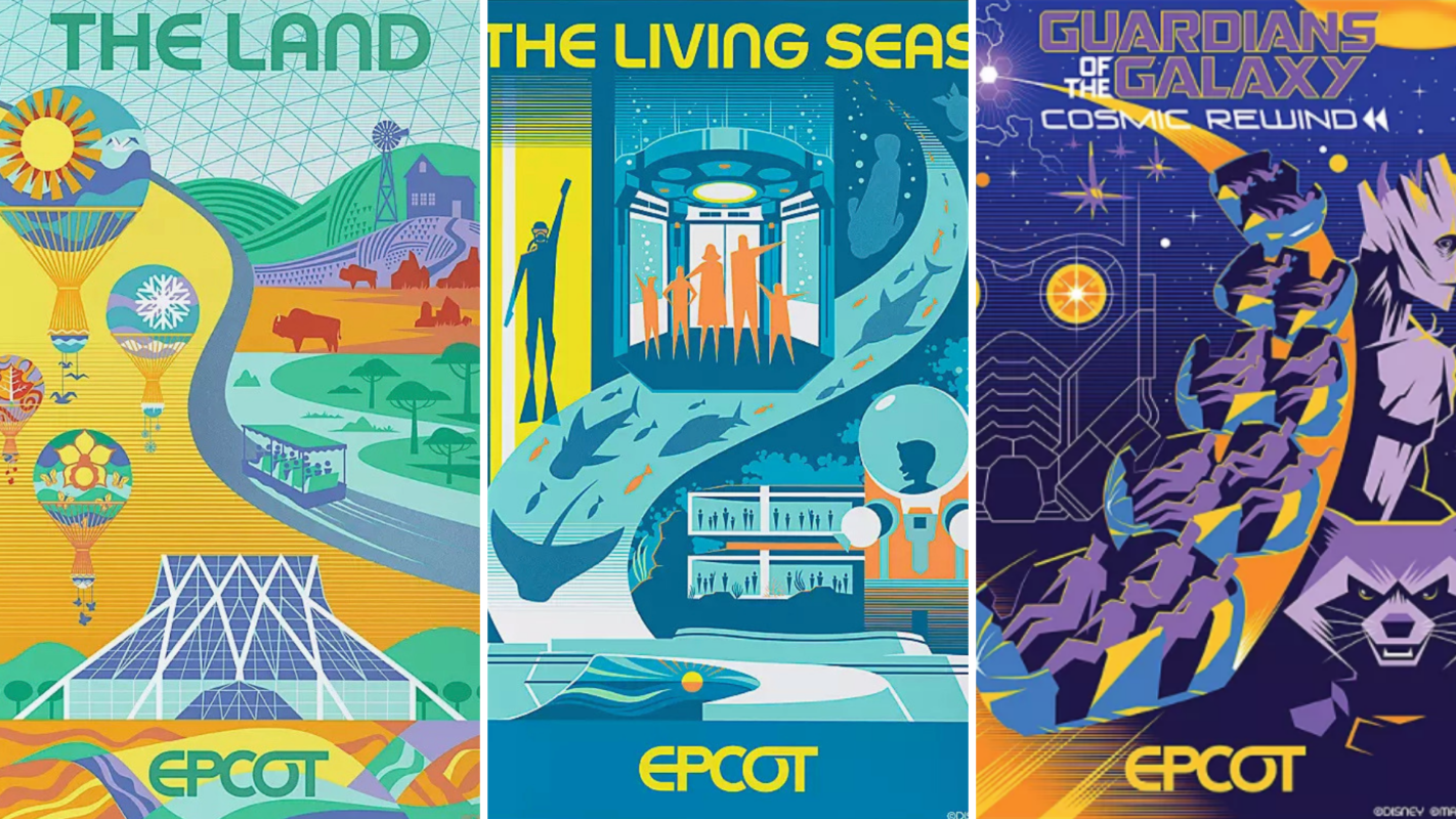 SHOP: NEW Limited Release EPCOT The Living Seas and The Land Posters ...