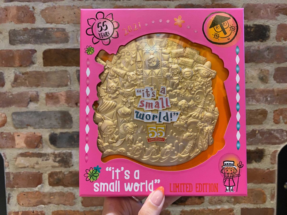 limited edition jumbo "it's a small world" pin celebrating 55 years of the ride