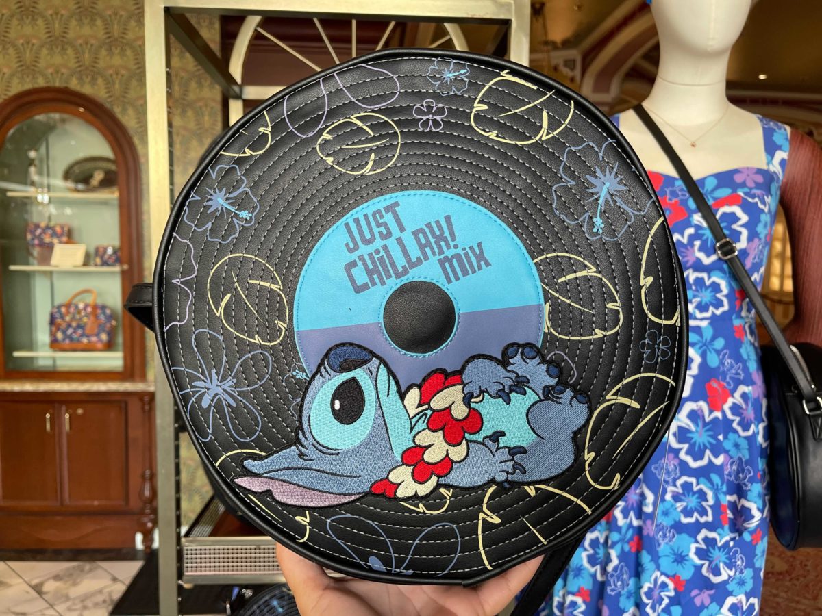 New Stitch Vinyl record purse at Uptown Jewelers in the Magic Kingdom