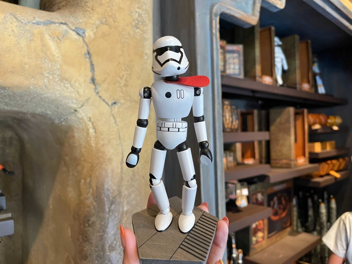 A Storm Trooper doll figure found in Toydarian Toymaker in Galaxy's Edge at Disneyland Resort