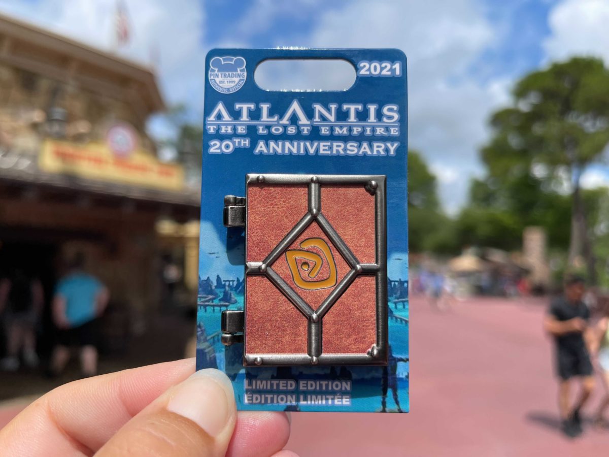 Limited Edition Atlantis: The Lost Empire the shepherd's journal pin available at Frontier Trading Post in the Magic Kingdom at Walt Disney World