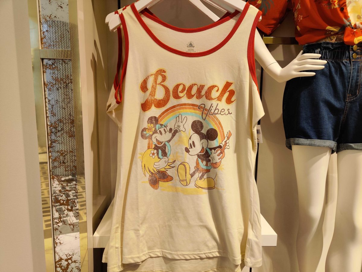 New beach vibes tank top with Mickey and Minnie Mouse in Hollywood Studios at Walt Disney World
