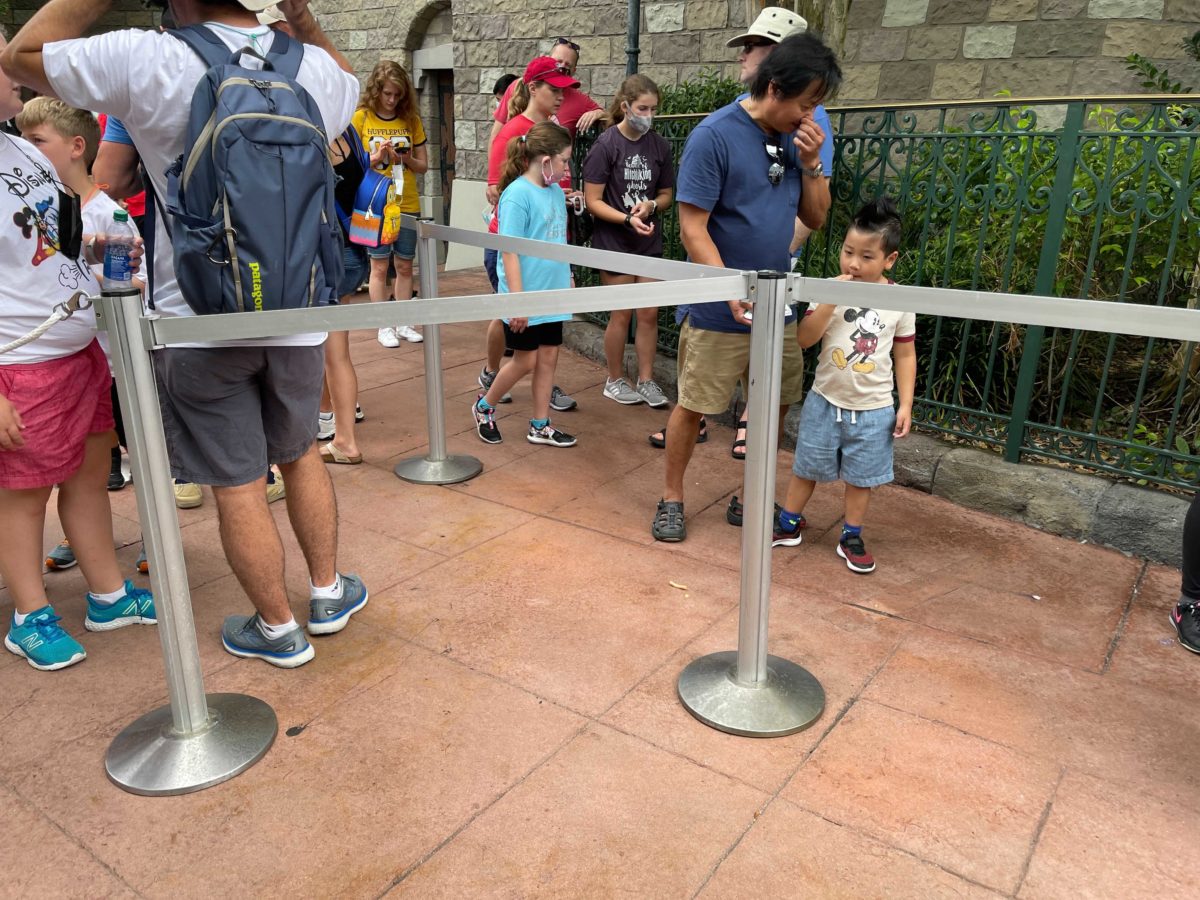 "it's a small world" at the Magic Kingdom has had its extended queue markings remove to minimize social distancing efforts at Walt Disney World