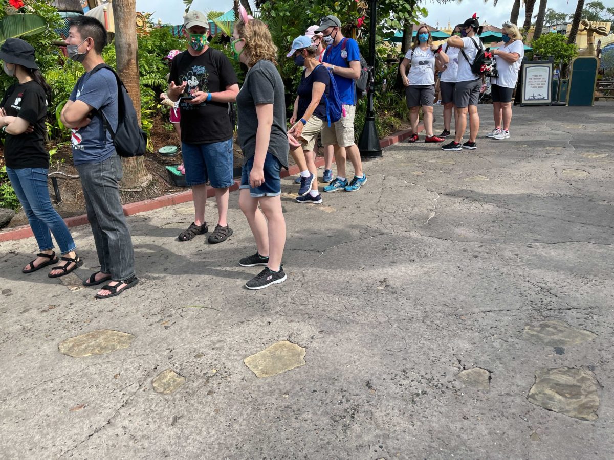 The Jungle Cruise at the Magic Kingdom has had its extended queue markings remove to minimize social distancing efforts at Walt Disney World