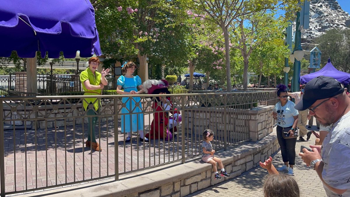 Peter Pan, Wendy, and Captain Hook appear for meet and greet at Disneyland