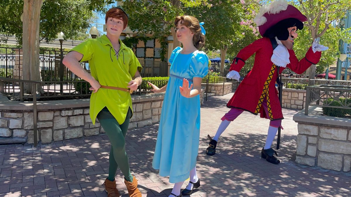 Peter Pan, Wendy, and Captain Hook appear for meet and greet at Disneyland