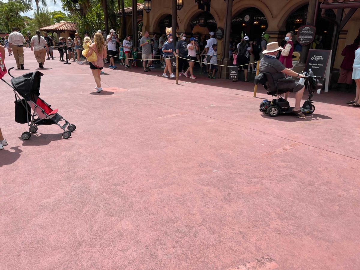 Pirates of the Caribbean at the Magic Kingdom has had its extended queue markings remove to minimize social distancing efforts at Walt Disney World