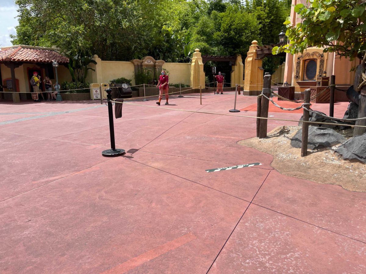 Pirates of the Caribbean at the Magic Kingdom has had its extended queue markings remove to minimize social distancing efforts at Walt Disney World