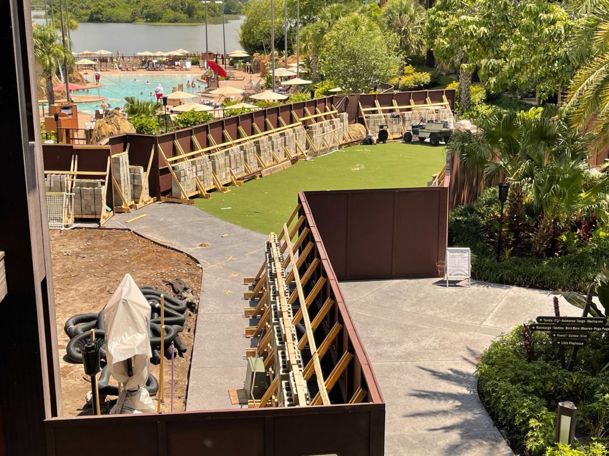 Construction at Disney's Polynesian Village Resort in Walt Disney World