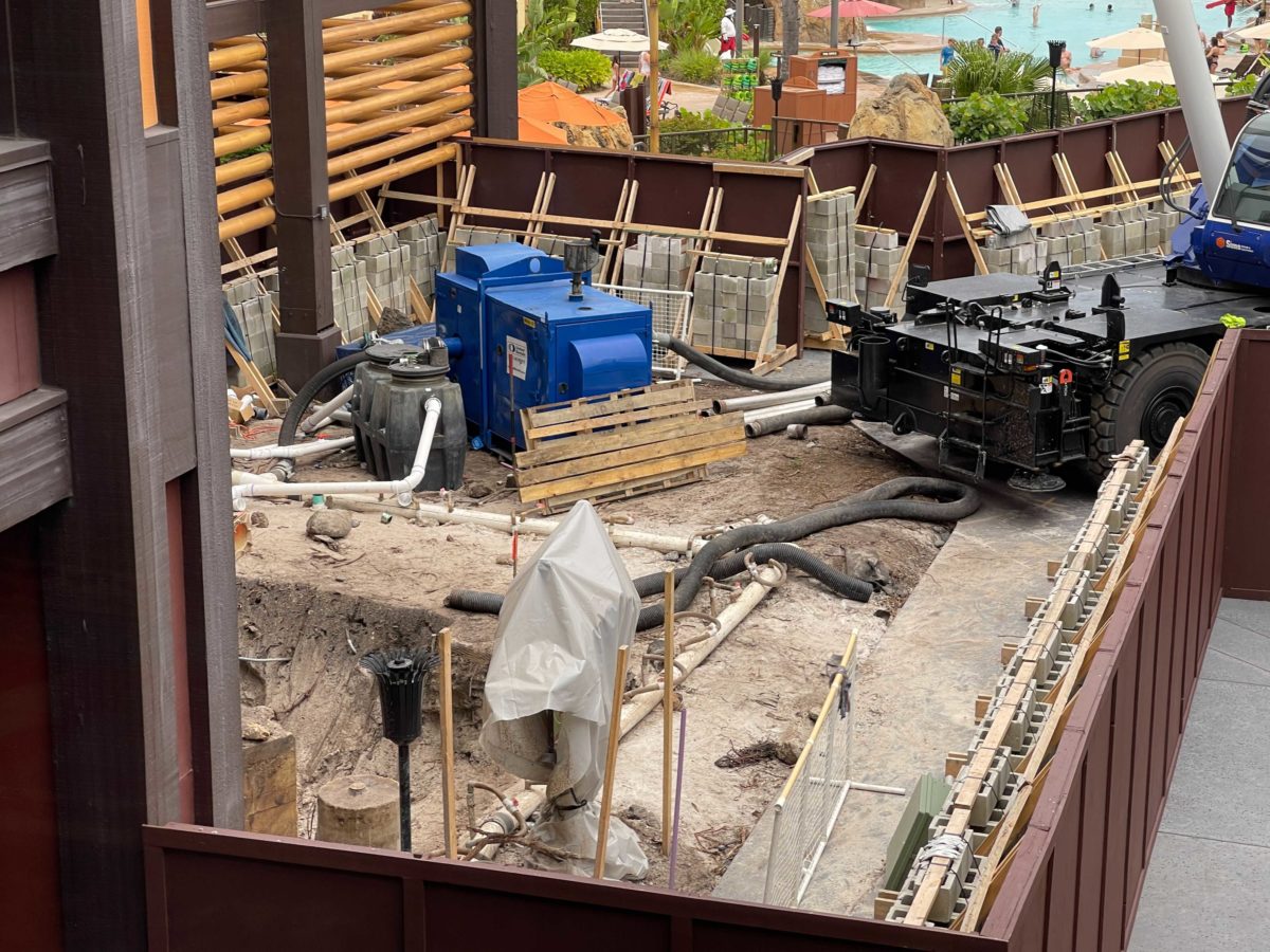 Construction at Disney's Polynesian Village Resort in Walt Disney World