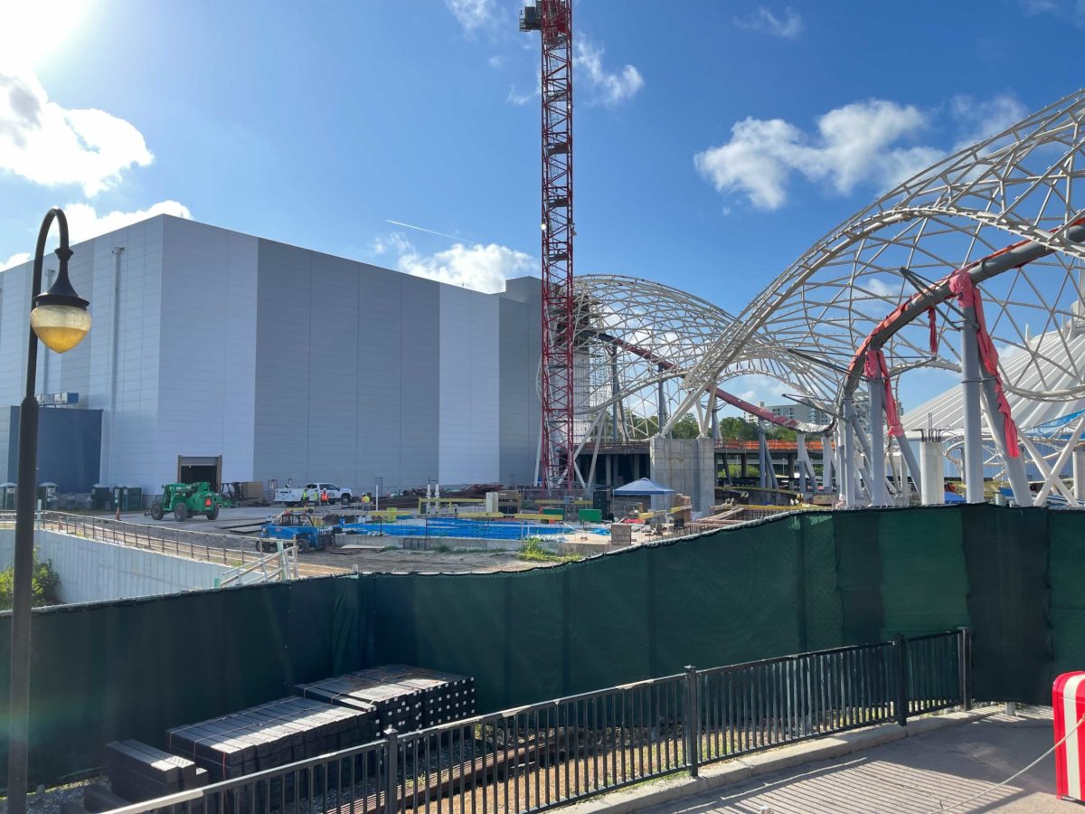 A corner of the show building is now open on TRON Lightcycle Run at Magic Kingdom in Walt Disney World