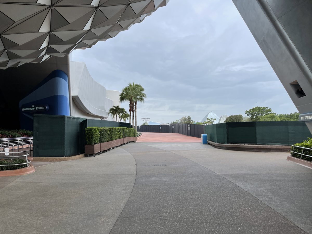 construction-walls-removed-underneath-spaceship-earth-epcot-07062021