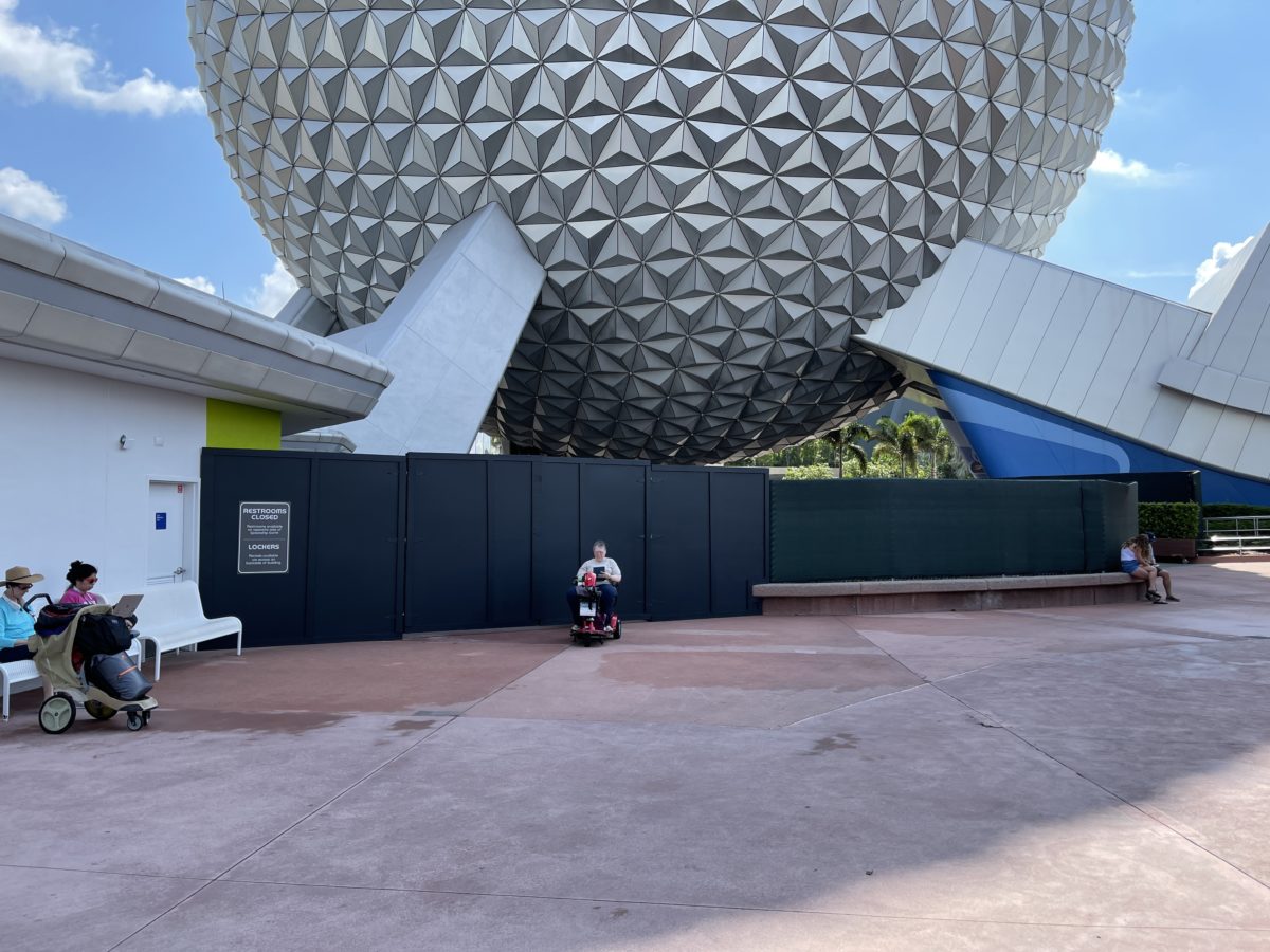 spaceship-earth-west-restrooms-construction-walls-1-epcot-07272021