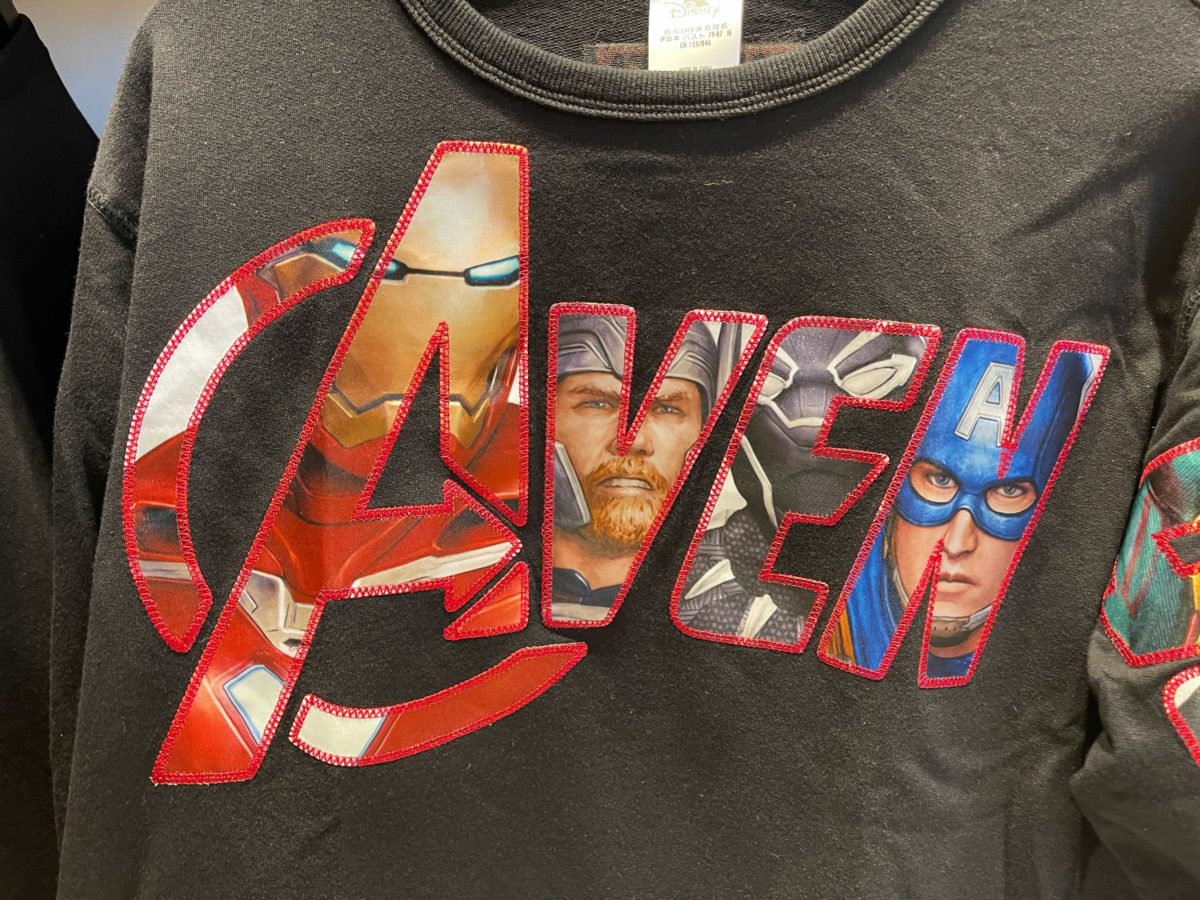 New Avengers sweatshirt at keystone clothiers in Disney's Hollywood Studios