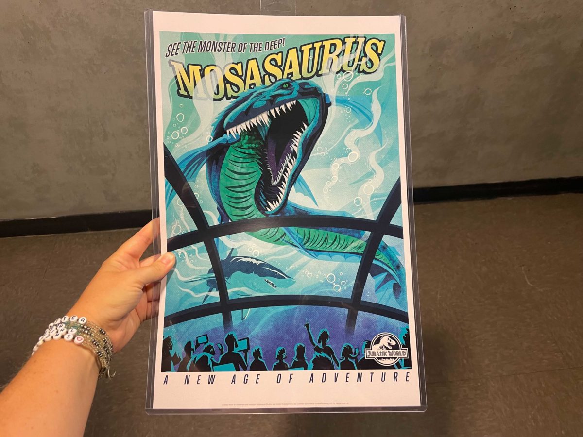 Jurassic World lithograph at Universal Studios Florida