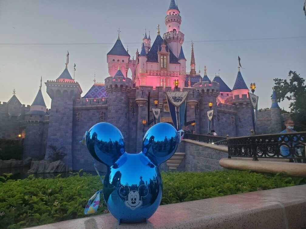 Mickey Mouse Metallic Blue Balloon Popcorn Bucket 2021 Disney Parks 