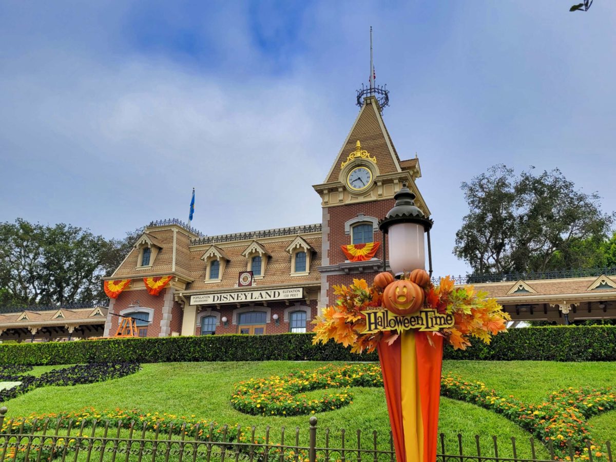 Main Street Station Disneyland at Halloween